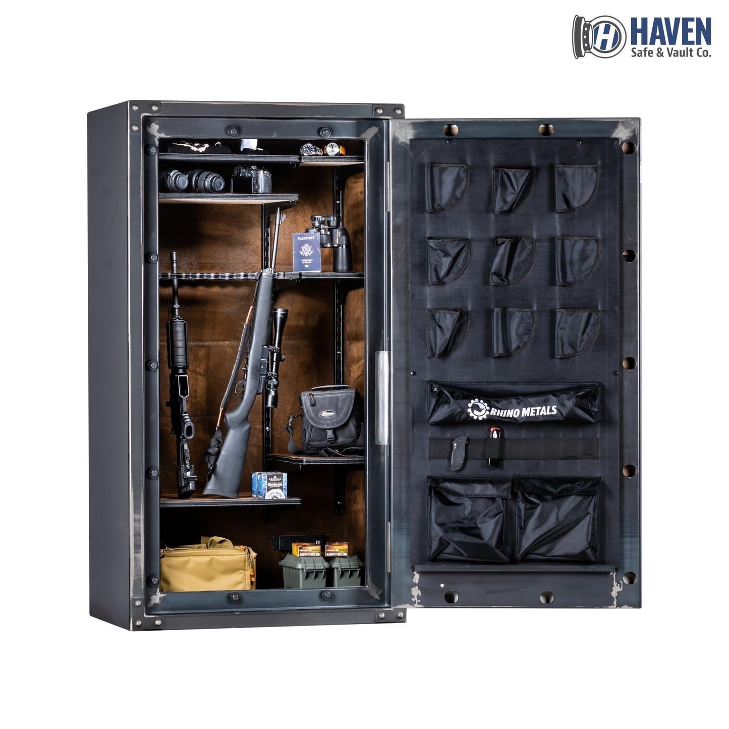 Rhino Metals Strongbox RSX6636 Raptor Series 49-Gun Safe – 80-Minute Fire Protection