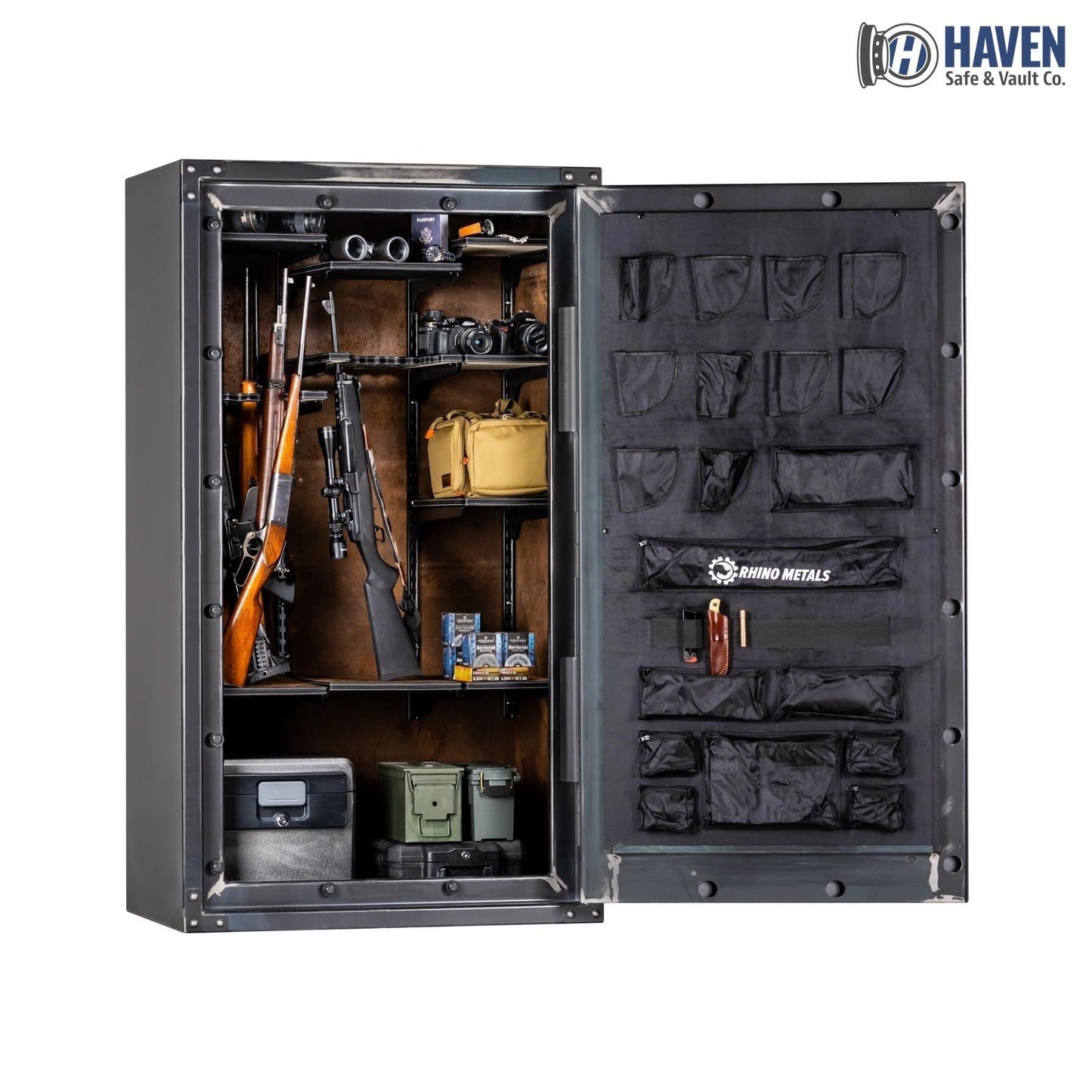 Rhino Metals Strongbox RSX7241 Raptor Series 56-Gun Safe – 80-Minute Fire Protection