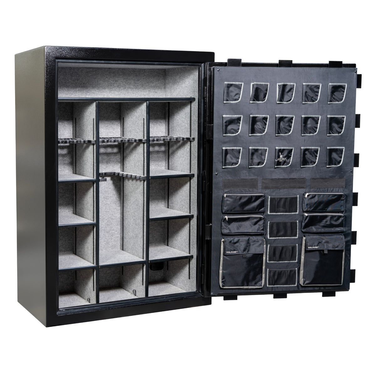Collector T interior – Textured Black, door panel open