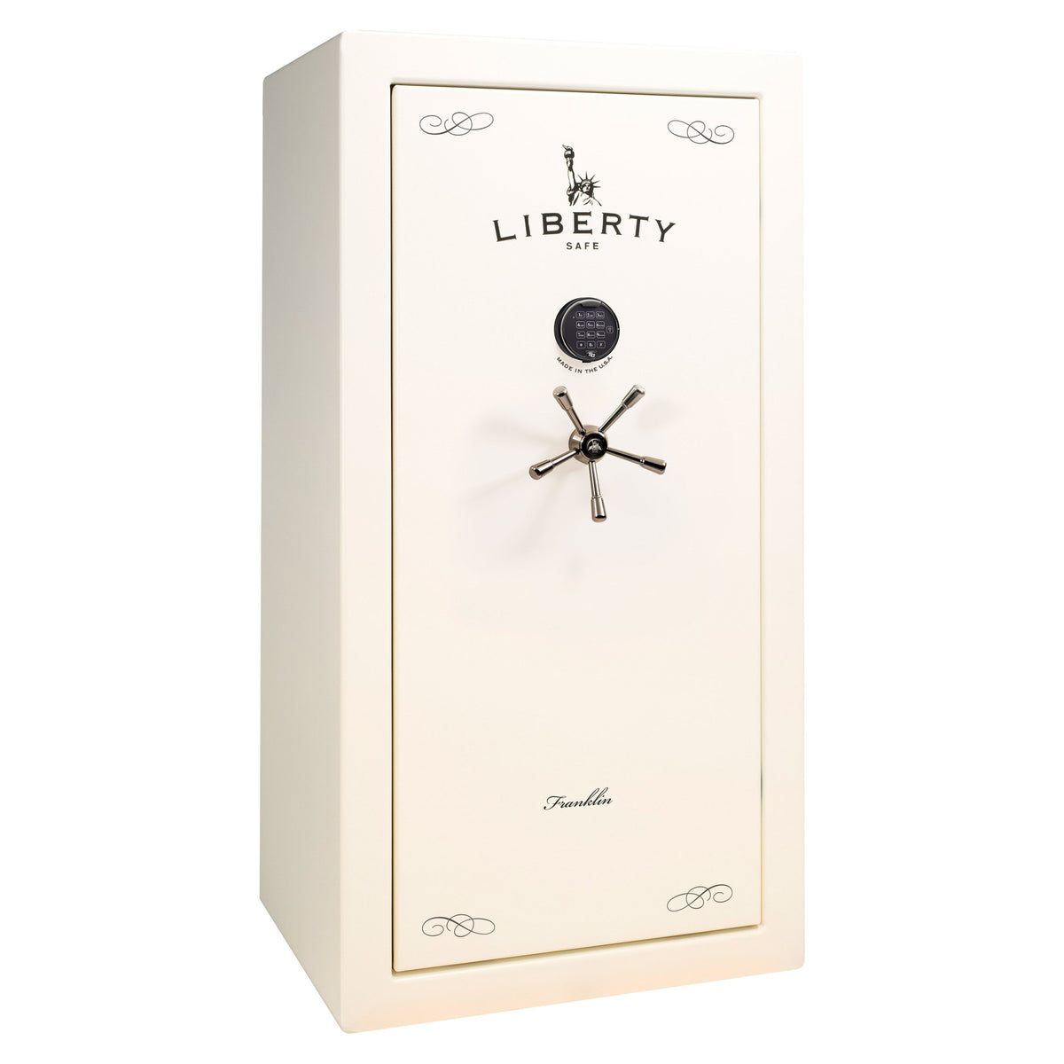 Liberty Franklin 29 in Gloss White Ivory with Black Chrome hardware
