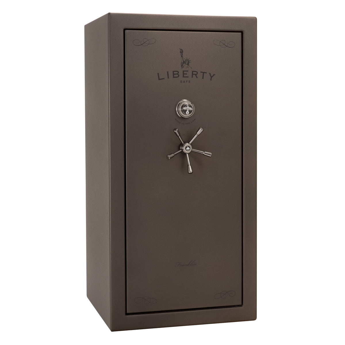 Liberty Franklin 29 in Textured Bronze with Black Chrome hardware