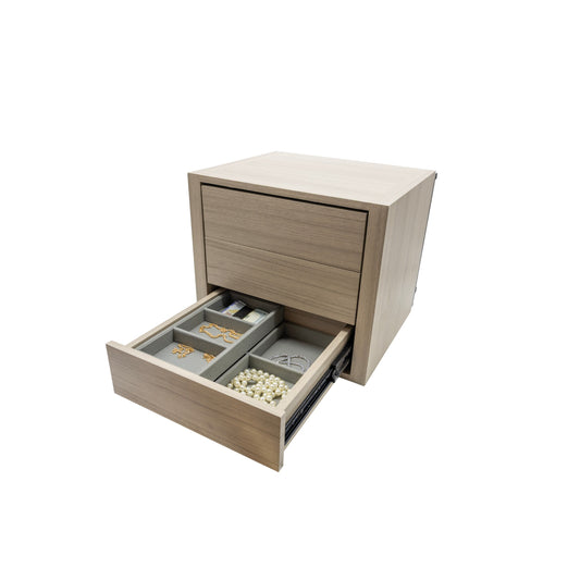 Liberty Pro Flex Jewelry Drawer with the bottom drawer open showing jewelry